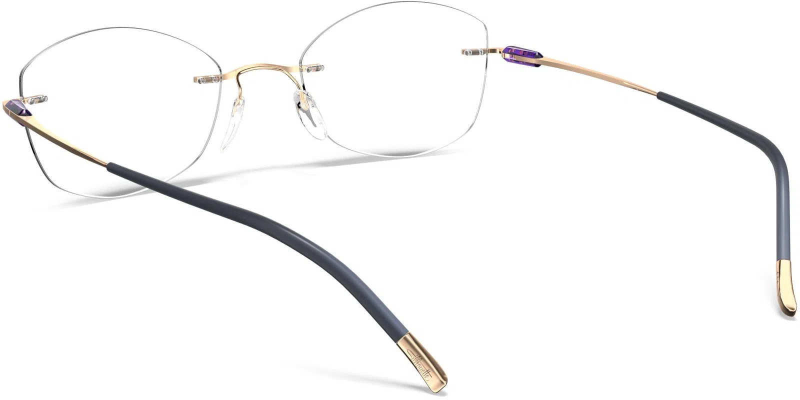 Silhouette Purist Color Groove Demo Rimless 5561 Eyeglasses - view 56